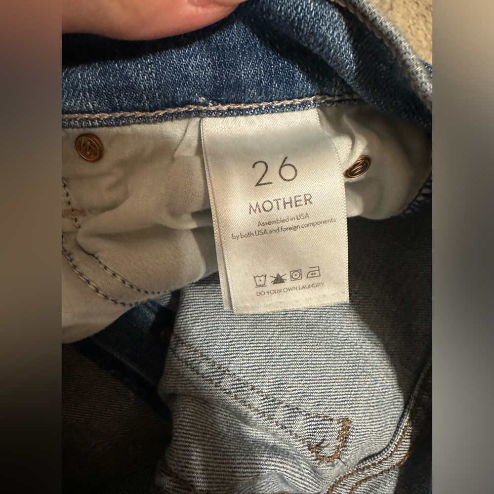 MOTHER The Pixie Dazzler Ankle Fray Straight Jeans - Picture 8 of 11